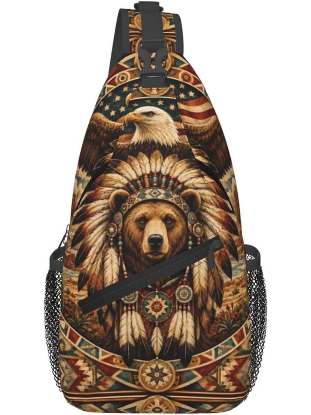Unisex Animal Board Skeletons Sling Backpack Chest Hiking Travel Crossbody Bag